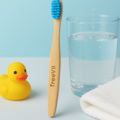 treevli bamboo toothbrush with charcoal activated soft bristles pack of 3